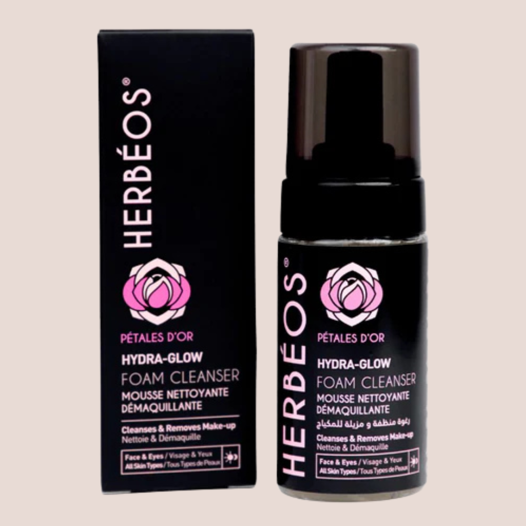 HERBÉOS™ | Hydra Glow – Cleansing & Makeup-Removing Foam Pétales d’Or (120 ml)