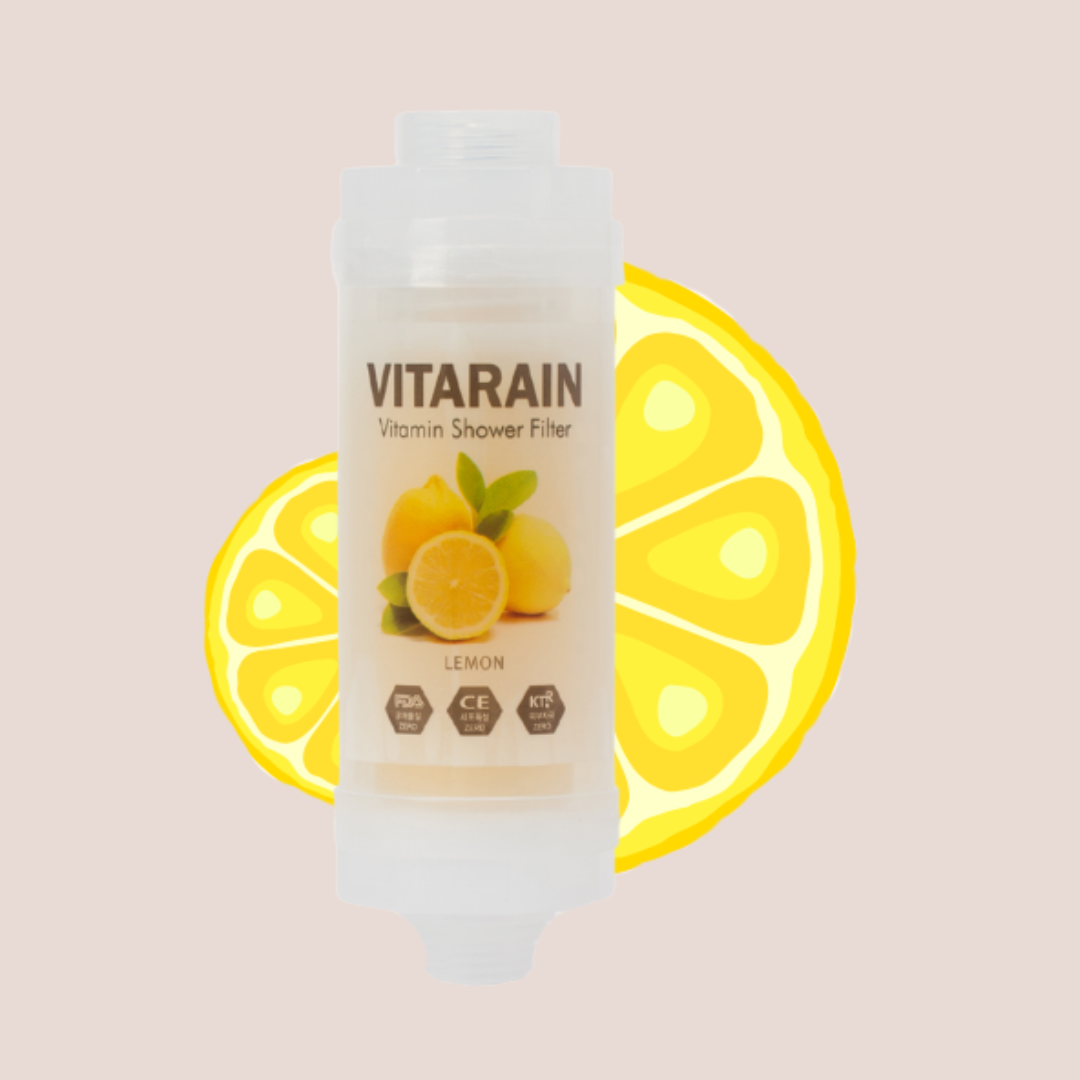 Vitarain Lemon Shower Filter – Anti-Chlorine Protection for Radiant Skin & Hair